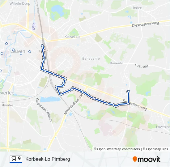 9 Bus Line Map