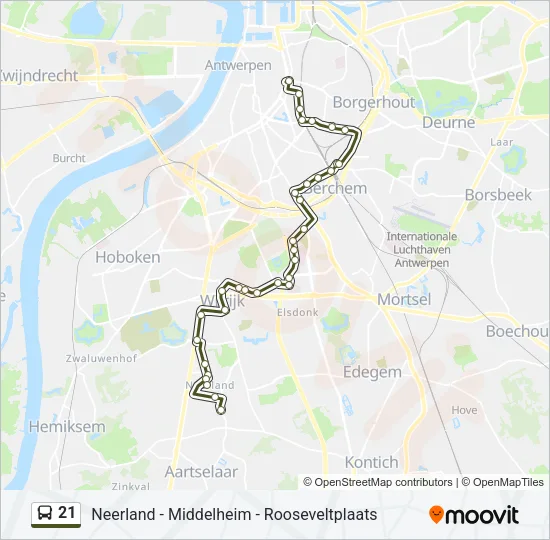 21 Bus Line Map