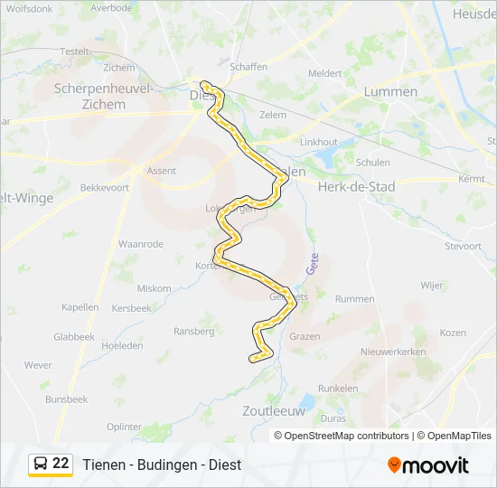 22 Bus Line Map