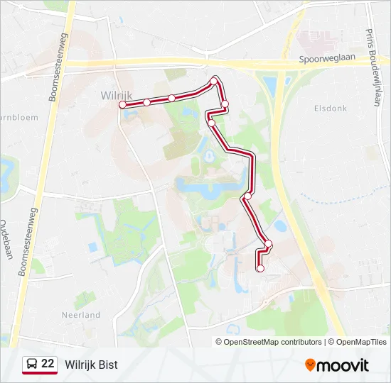 22 Bus Line Map