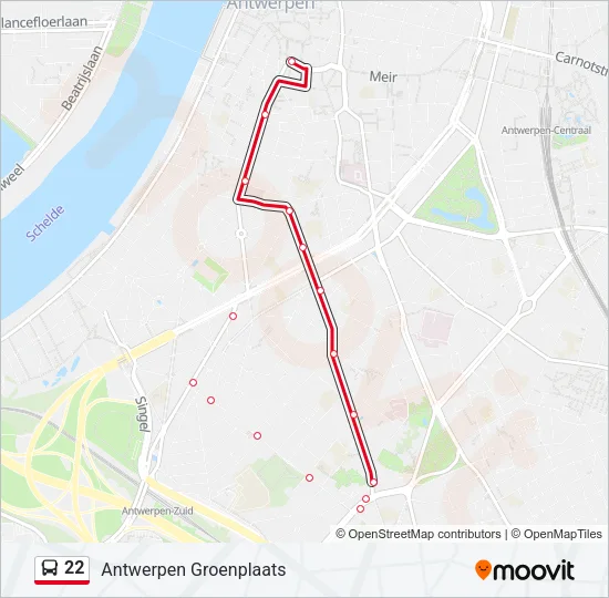 22 Bus Line Map