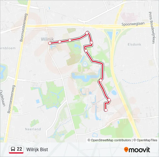 22 Bus Line Map