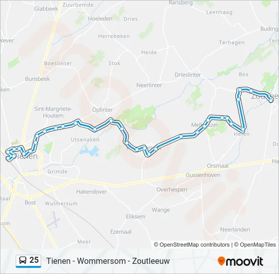 25 Bus Line Map