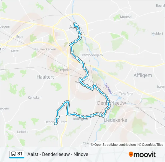 31 Bus Line Map