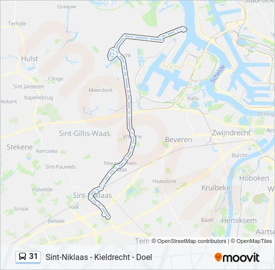 31 Bus Line Map
