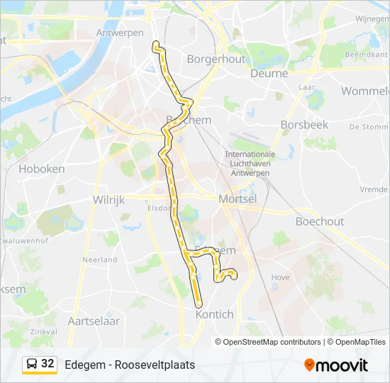 32 Bus Line Map