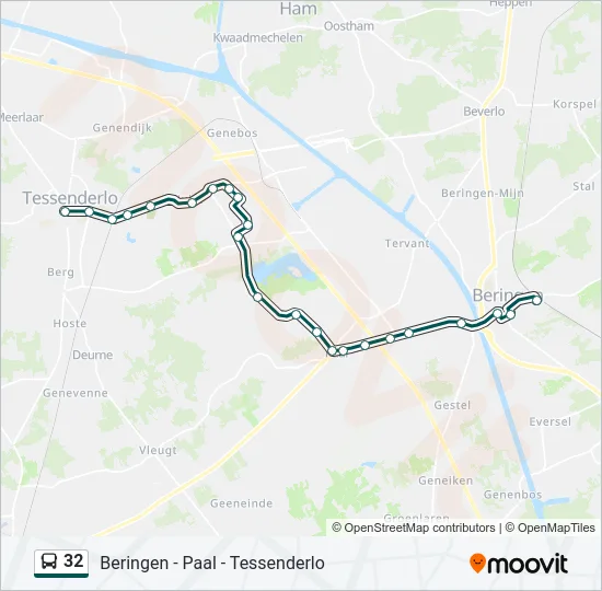 32 Bus Line Map