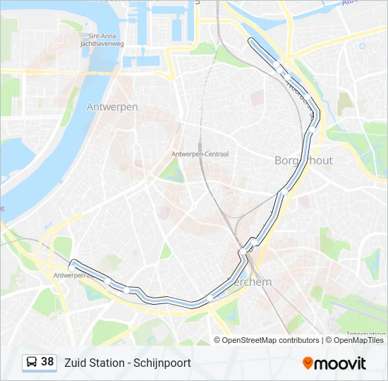 38 Bus Line Map