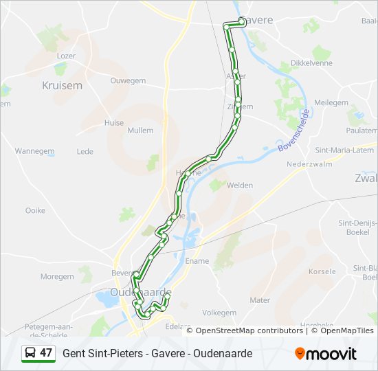 47 Route: Stops & Maps - Smissestraat