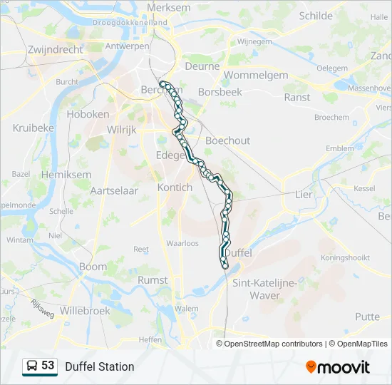 53 Bus Line Map