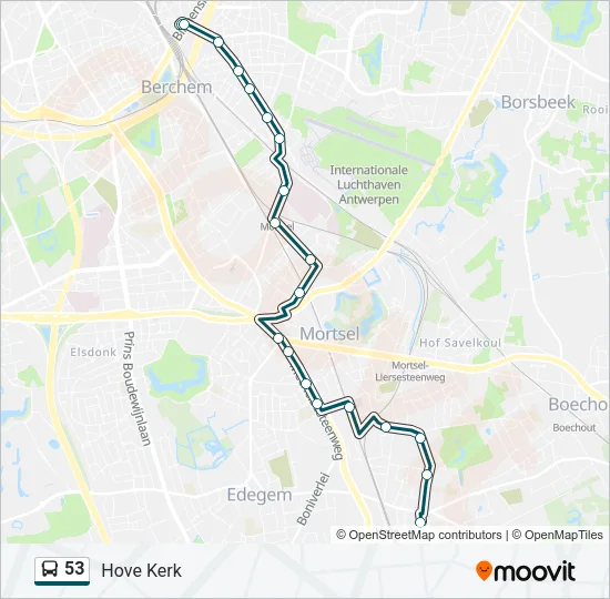 53 Bus Line Map