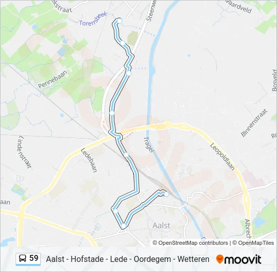 59 Bus Line Map