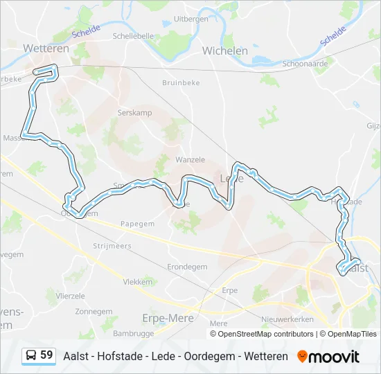 59 Bus Line Map