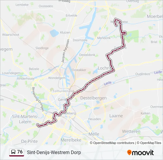 76 Bus Line Map