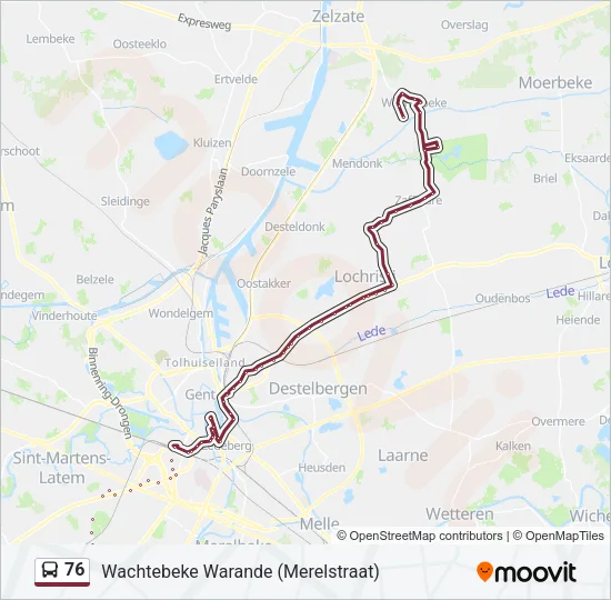 76 Bus Line Map
