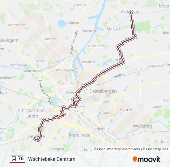 76 Bus Line Map