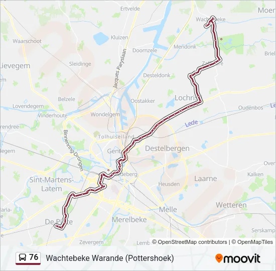 76 Bus Line Map