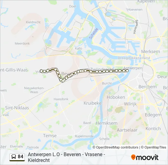 84 Bus Line Map