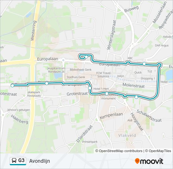G3 Route Schedules Stops Maps Genk Station Perron 5 Updated