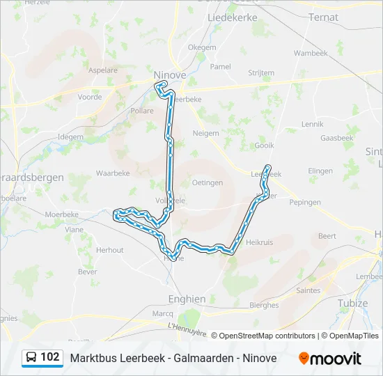 102 Bus Line Map