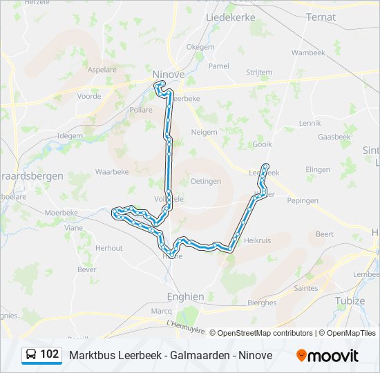 102 bus Line Map