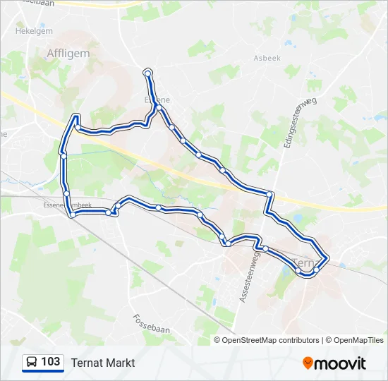 103 Bus Line Map