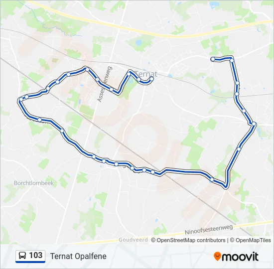 103 Bus Line Map