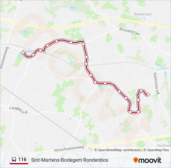 116 Bus Line Map