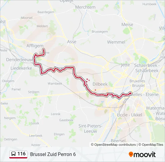 116 Bus Line Map