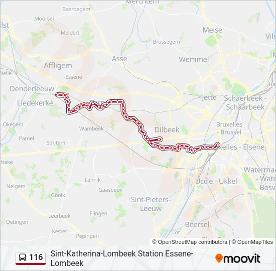 116 Bus Line Map