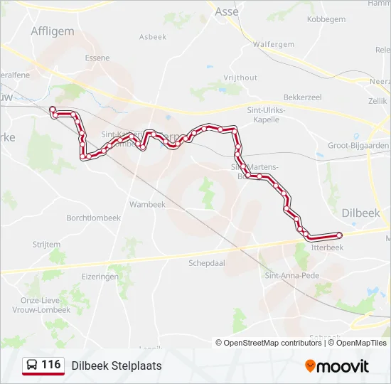 116 Bus Line Map
