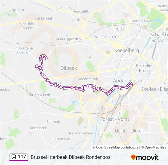 117 Bus Line Map