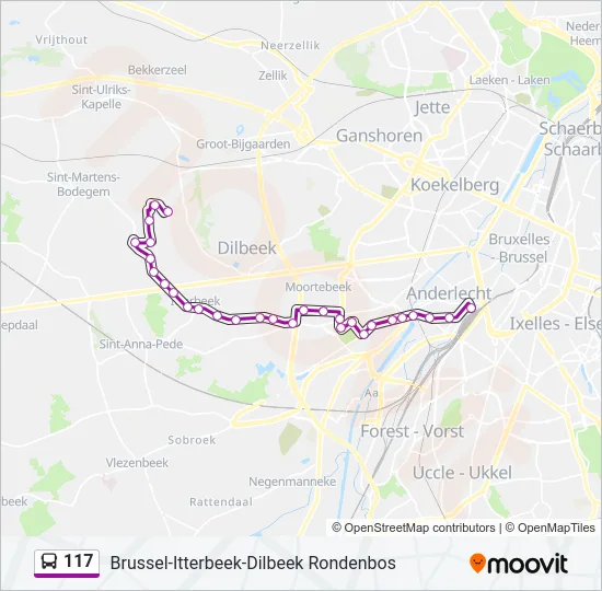 117 Bus Line Map