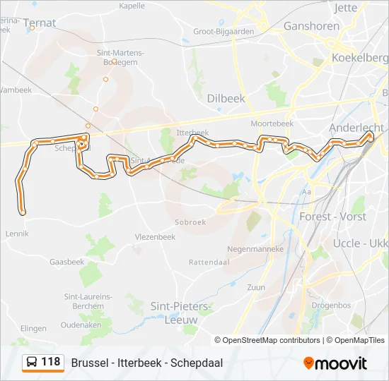 118 Bus Line Map