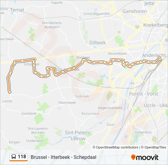 118 Bus Line Map