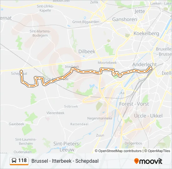 118 Bus Line Map