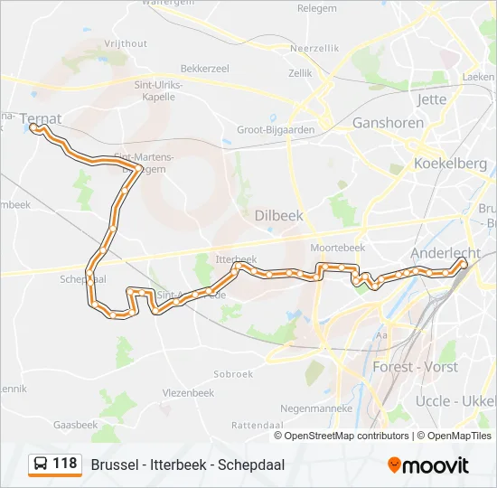 118 Bus Line Map