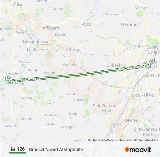 Plan de la ligne 126 de bus