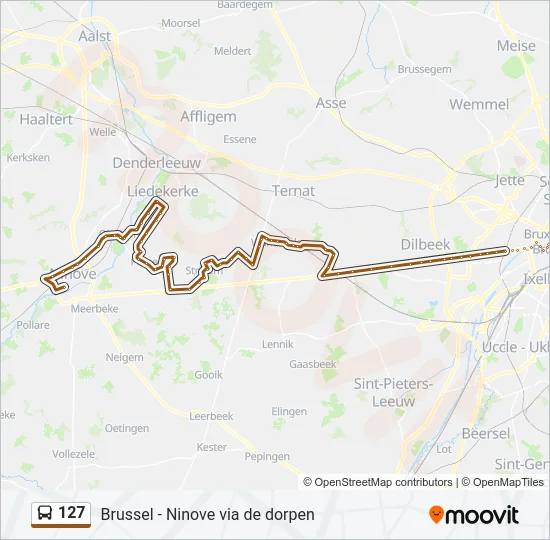 127 Bus Line Map