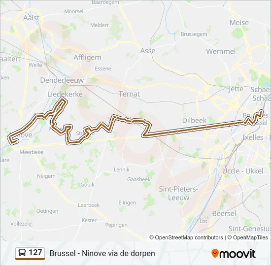 127 Bus Line Map