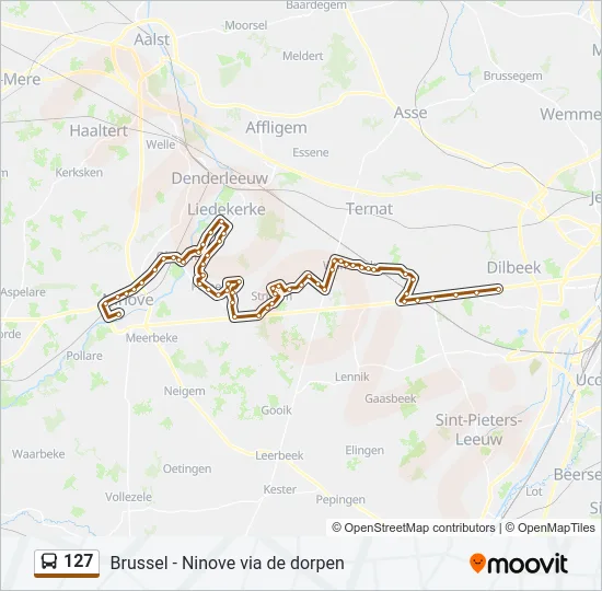 127 Bus Line Map