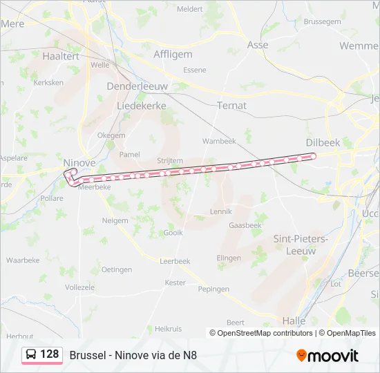 128 Bus Line Map