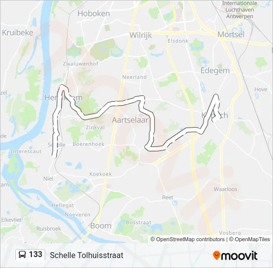 133 Bus Line Map