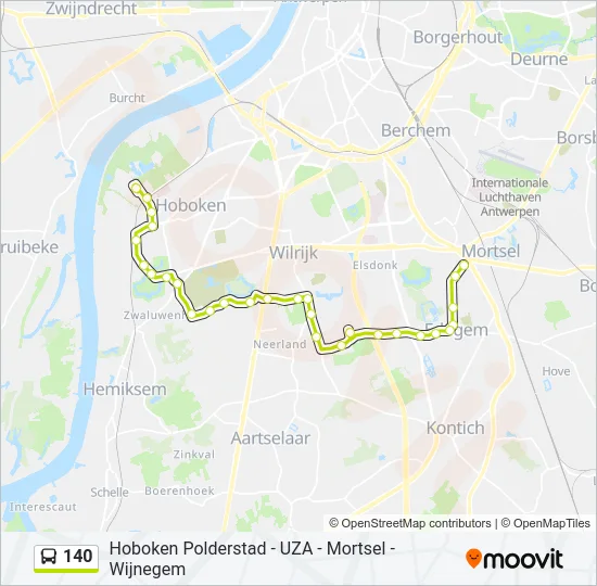 140 Bus Line Map