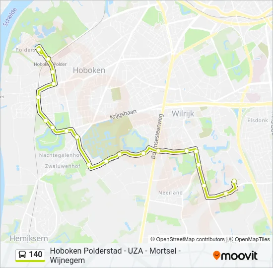 140 Bus Line Map