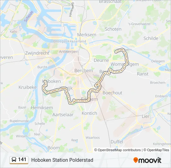 141 Bus Line Map
