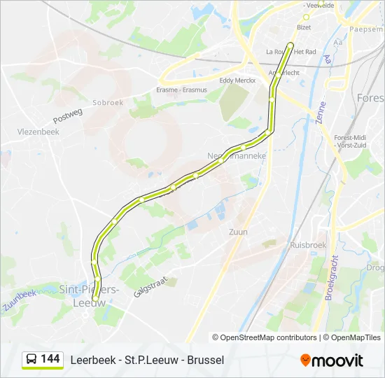 144 Bus Line Map