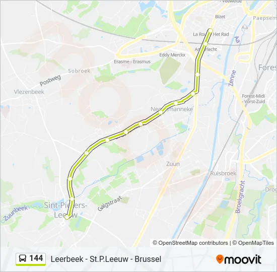 144 Bus Line Map