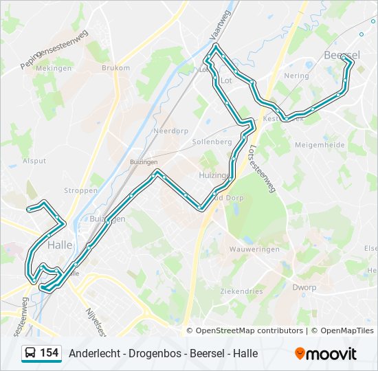 schuif honing Hechting 154 Route: Schedules, Stops & Maps - Halle Don Bosco (Updated)
