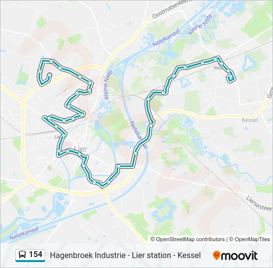 154 Bus Line Map